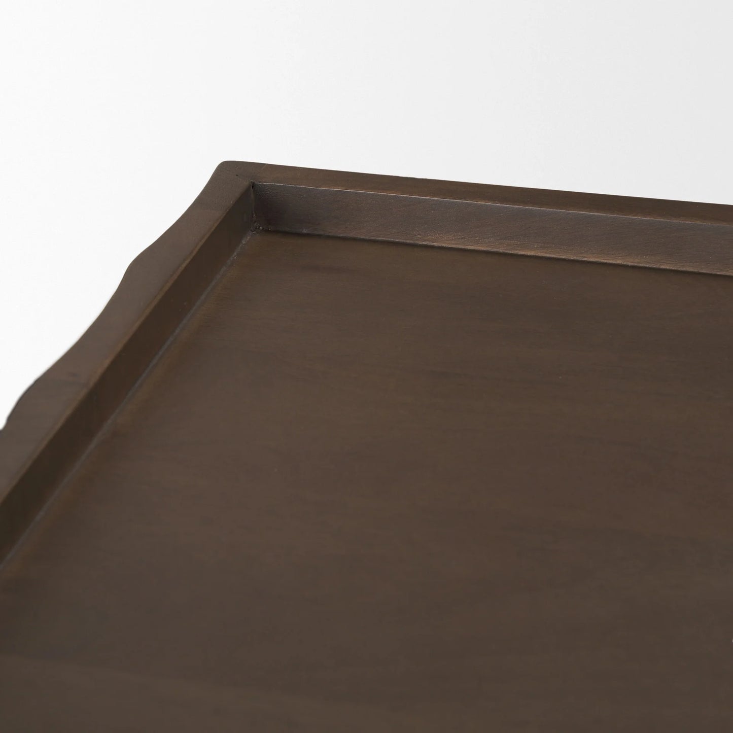Swanson Dark Brown Mango Wood Sideboard with Scalloped Doors β Stylish Storage for Any Room