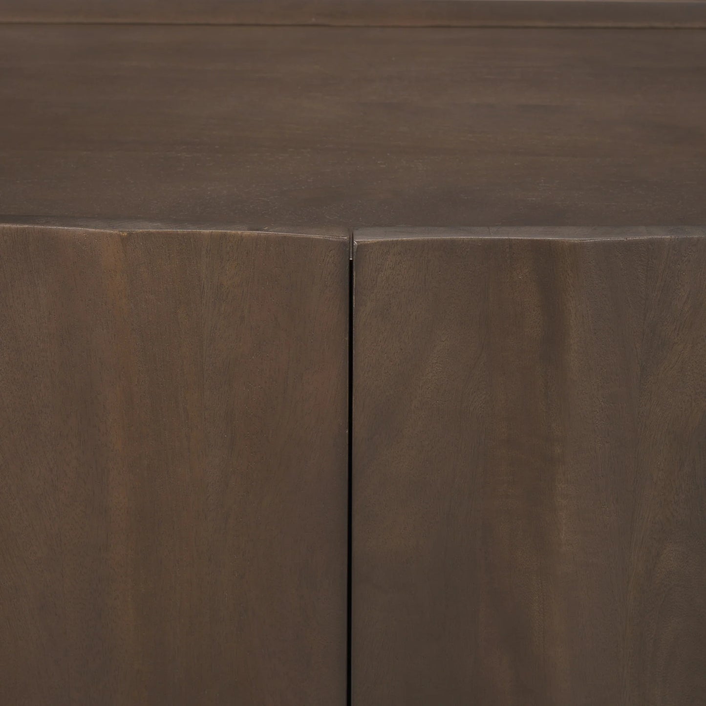 Swanson Dark Brown Mango Wood Sideboard with Scalloped Doors β Stylish Storage for Any Room