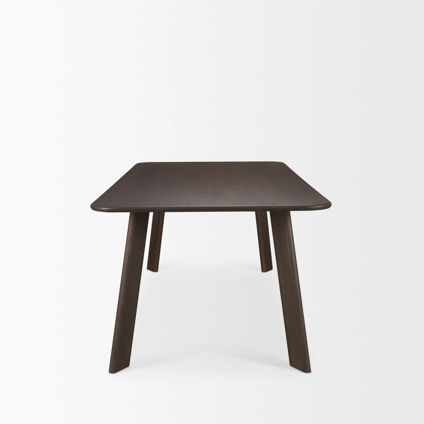 Welborn Dining Table – Solid Mango Wood with a Rich Dark Brown Finish, Featuring a Minimalist Design for Modern Homes