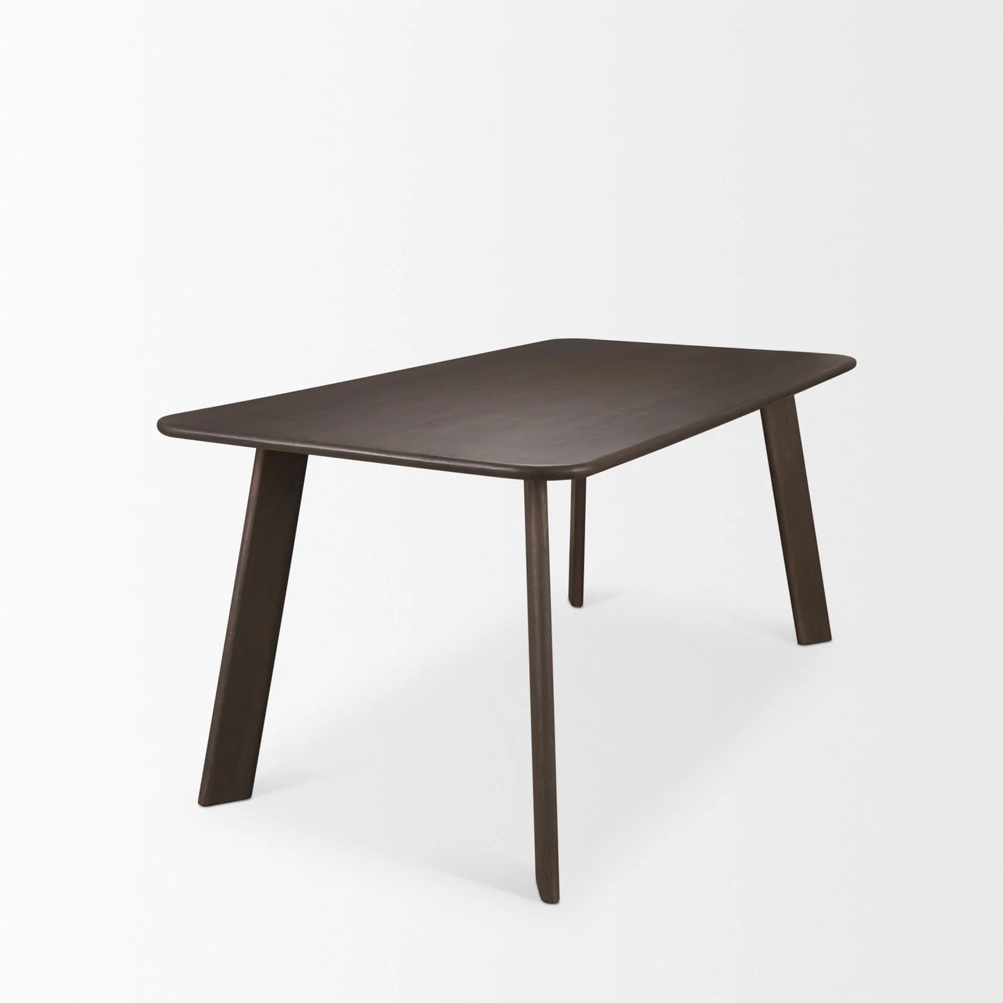 Welborn Dining Table – Solid Mango Wood with a Rich Dark Brown Finish, Featuring a Minimalist Design for Modern Homes