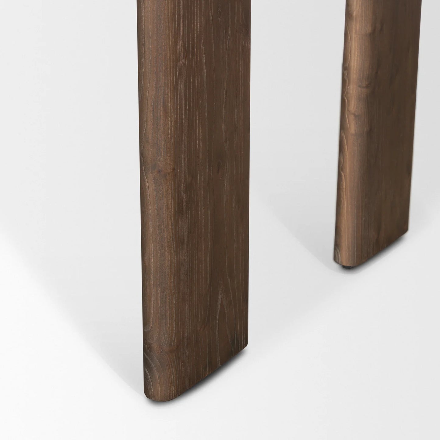 Sohan Elegant Dark Brown Elm Wood Oblong Desk with Oval Top – A Stylish and Functional Addition to Your Home Office
