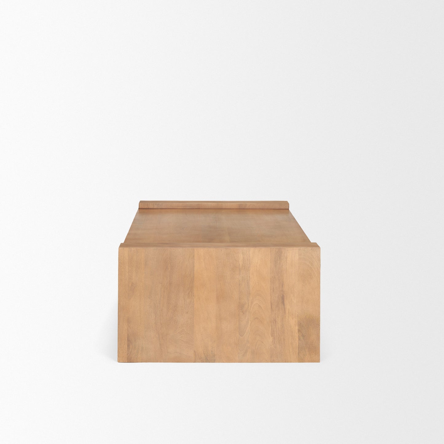 Wesson Light Brown Wood Rectangular Coffee Table - Simple and Elegant Living Room Accent