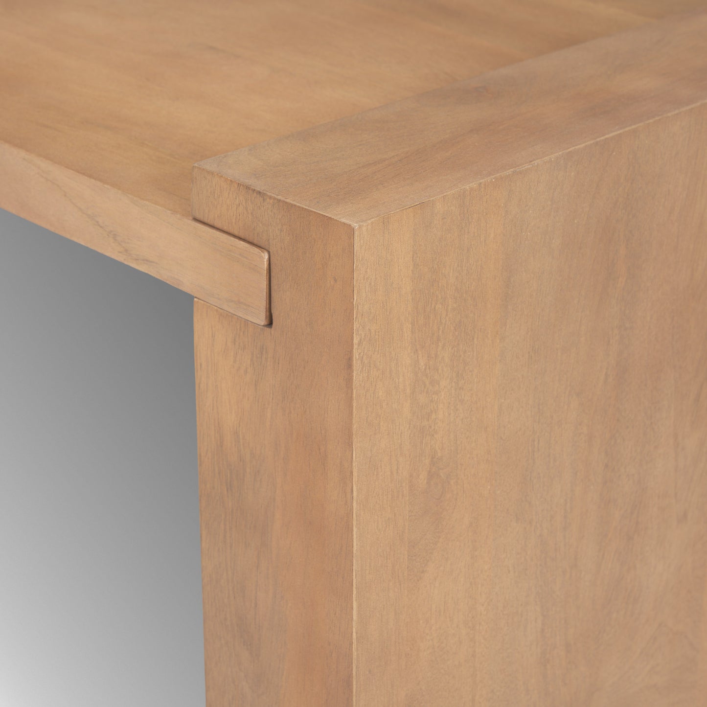 Wesson Light Brown Wood Rectangular Coffee Table - Simple and Elegant Living Room Accent