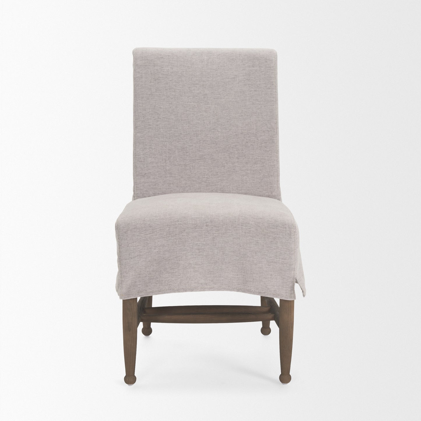 Whitley Gray Performance Fabric Dining Chair Set of 2 with Oak Wood Frame for Elegant Dining Spaces
