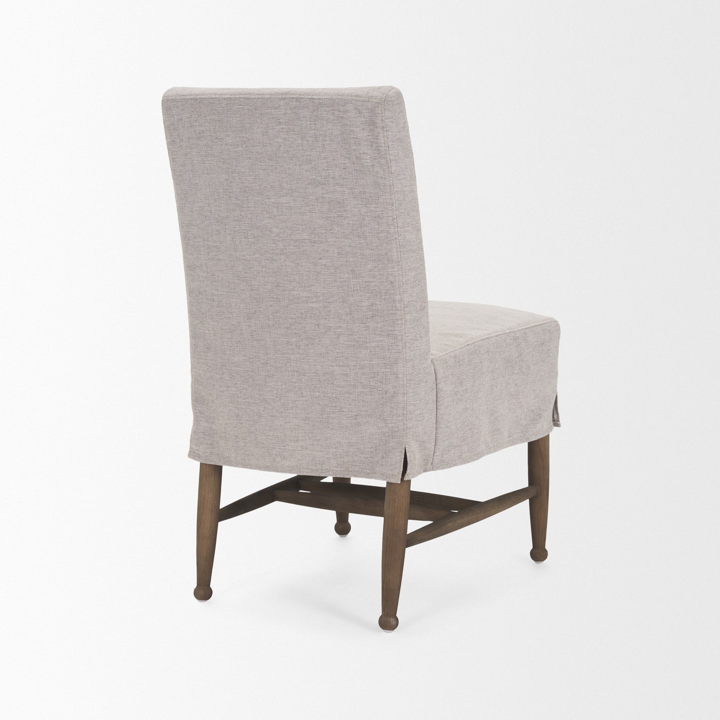 Whitley Gray Performance Fabric Dining Chair Set of 2 with Oak Wood Frame for Elegant Dining Spaces