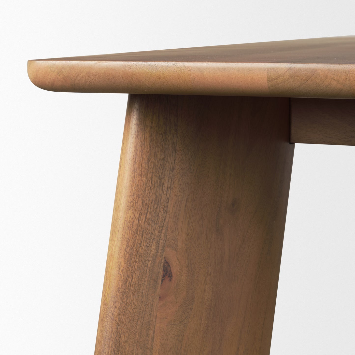Jonan Brown Solid Mango Wood Dining Table – Rectangular Rustic Design