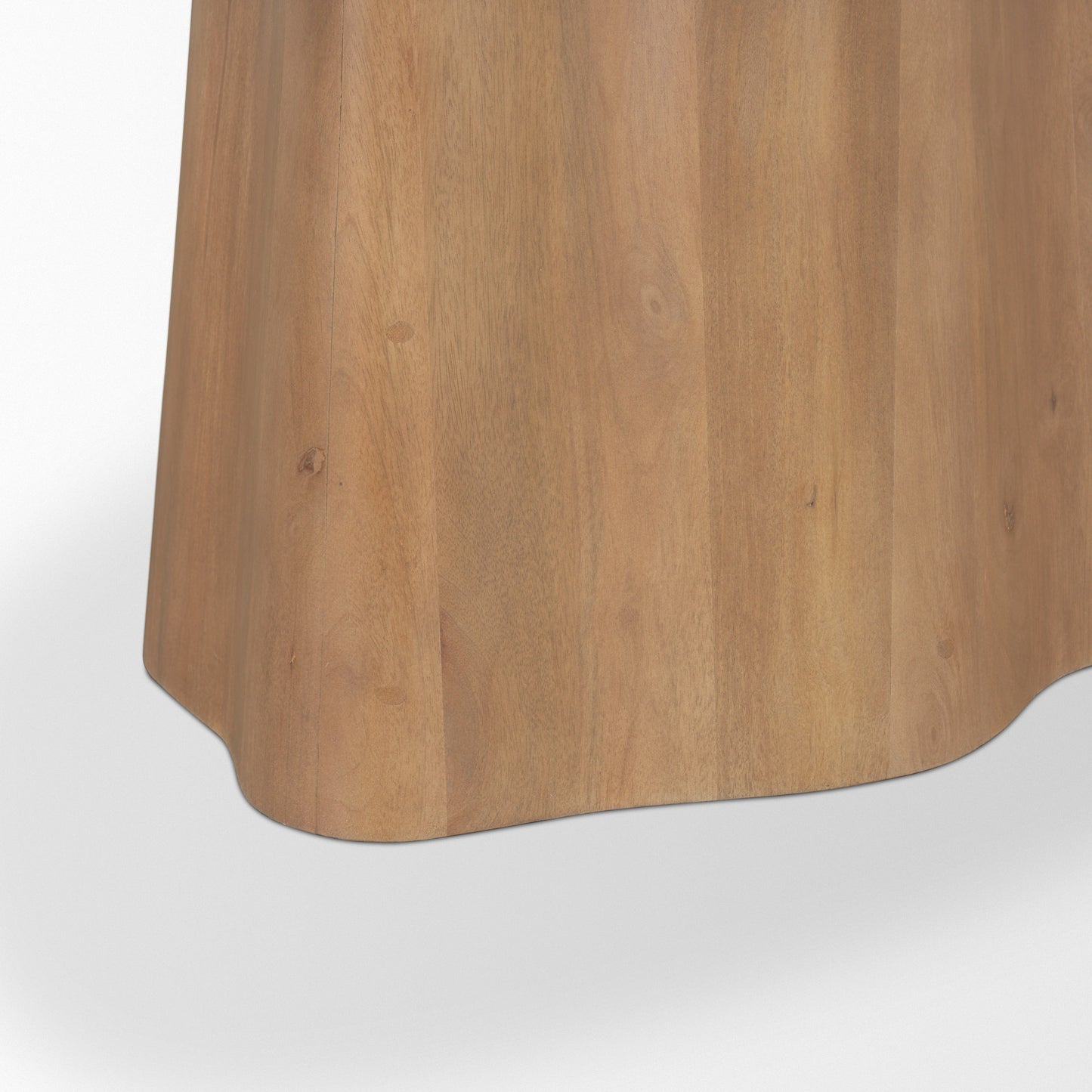 Jovani 94" Solid Light Brown Mango Wood Oval Dining Table for a Spacious and Elegant Dining Experience
