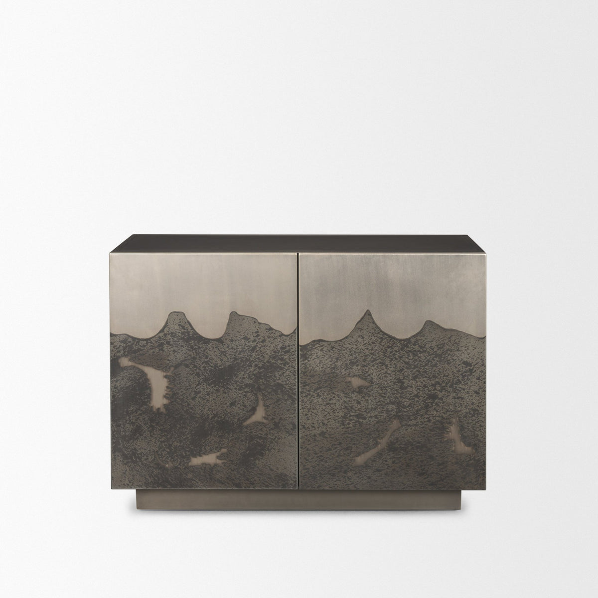 Roxdale Acid Washed Iron Metal Accent Cabinet