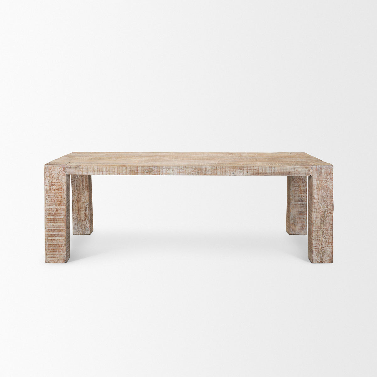 McArthur 84" Whitewash Reclaimed Wood Dining Table