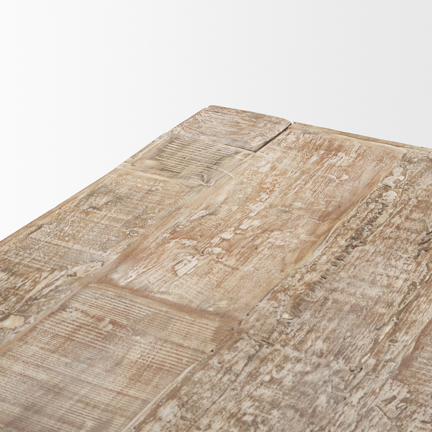 McArthur 84" Dining Table – Whitewash Reclaimed Wood Farmhouse Style