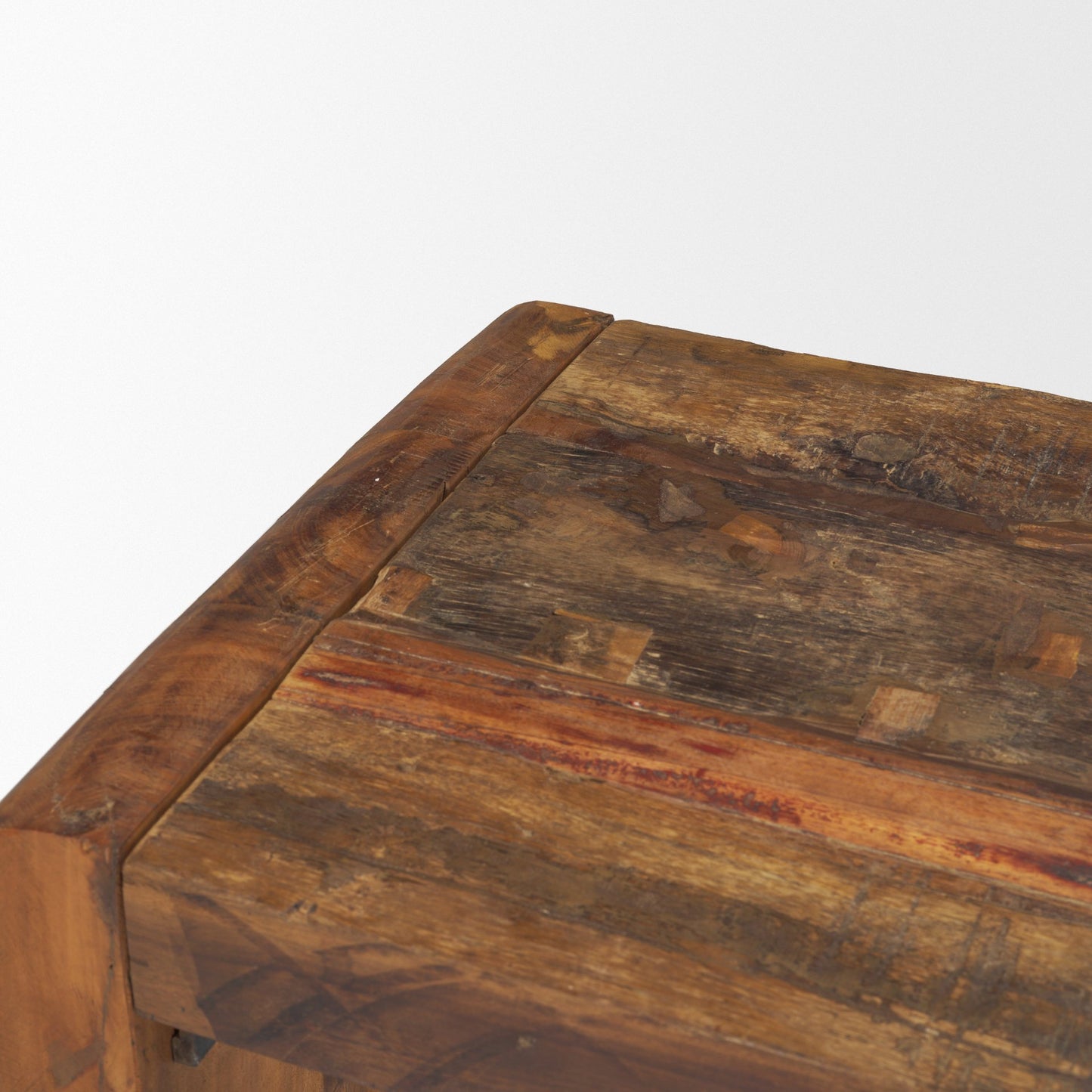 Estelle Reclaimed Wood Bench – Rustic Brown Finish for Entryway or Dining