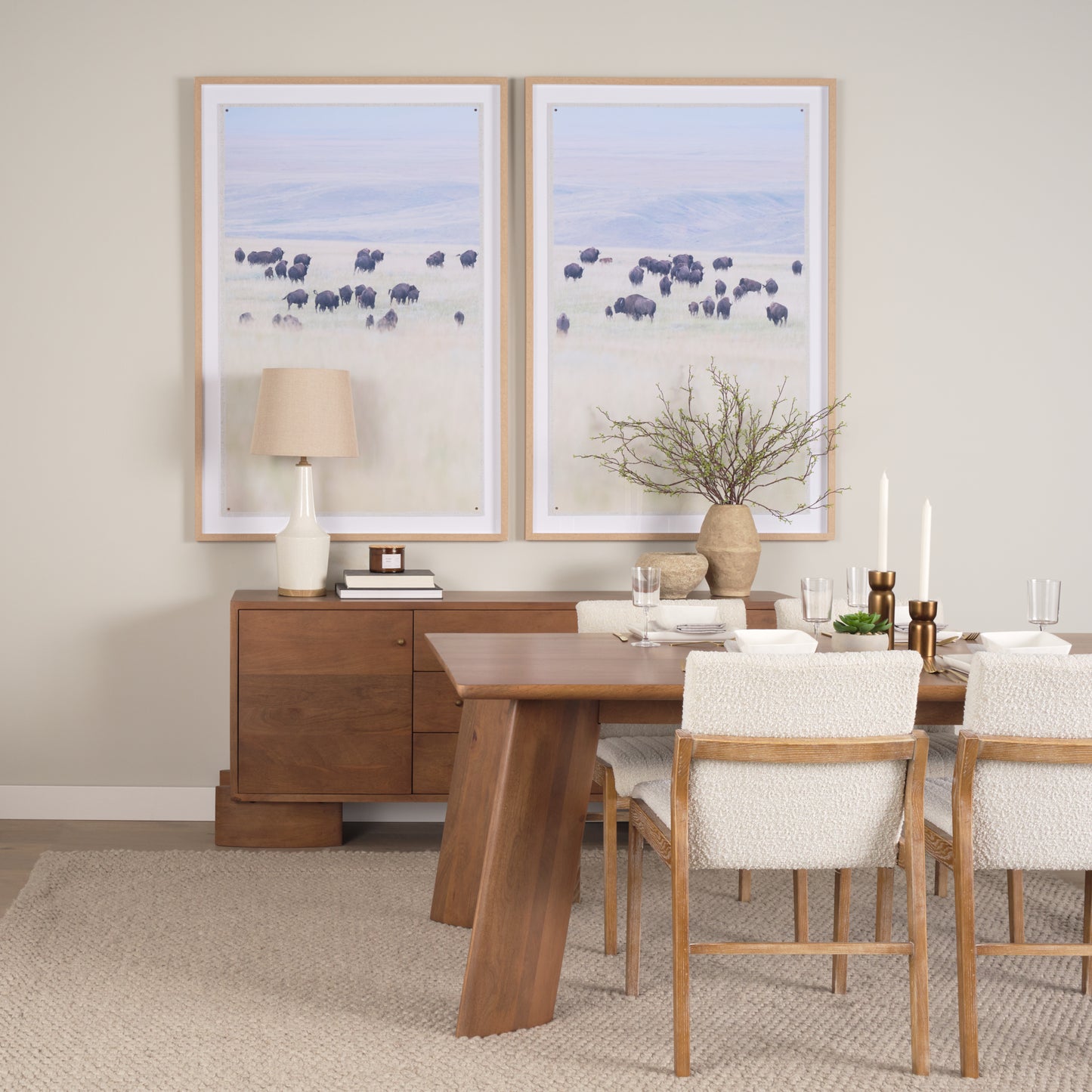 Jonan Brown Solid Mango Wood Dining Table – Rectangular Rustic Design