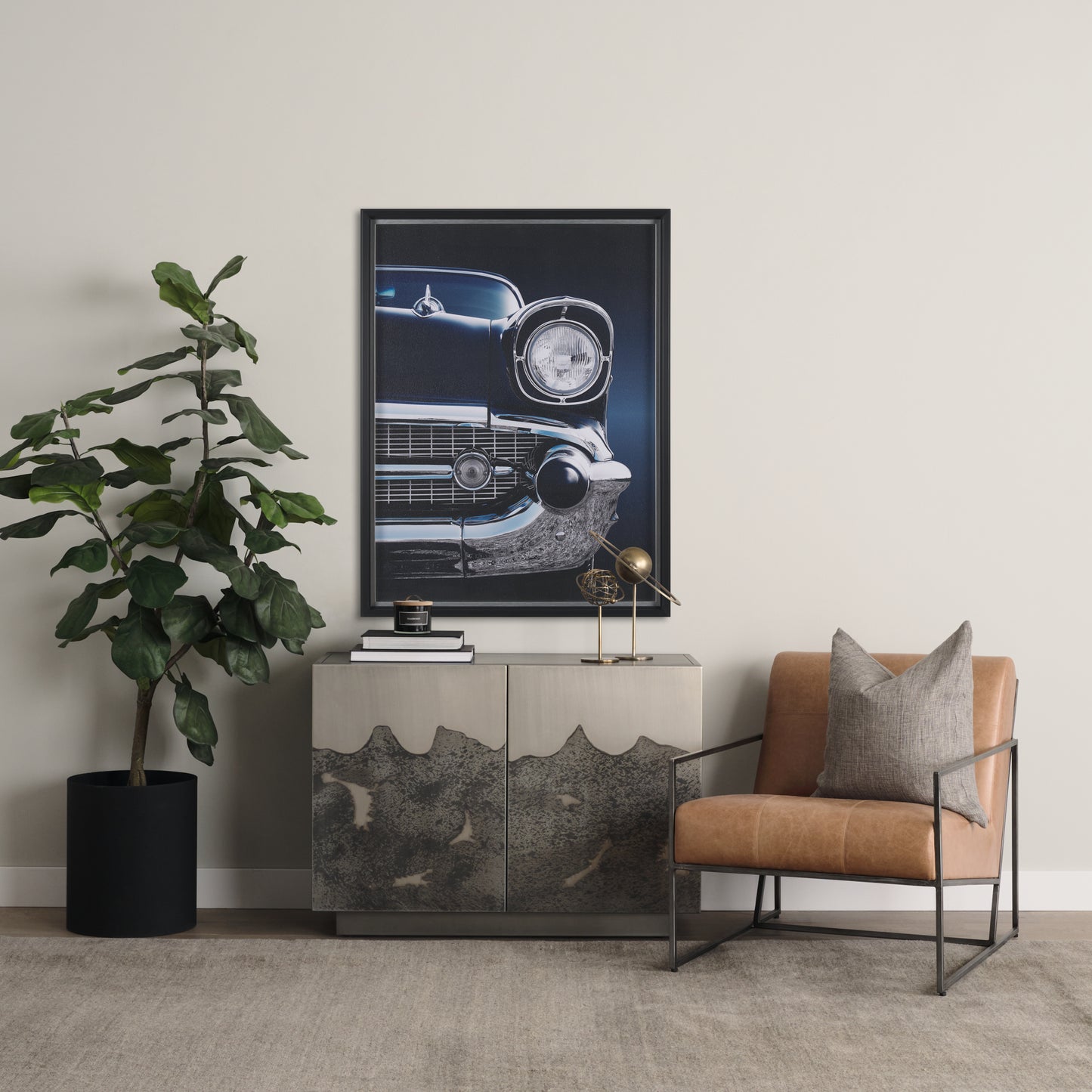 Roxdale Acid Washed Iron Metal Accent Cabinet