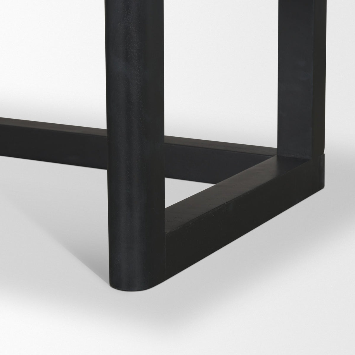 Grier 60 Inch Black Solid Wood and Cane Office Desk
