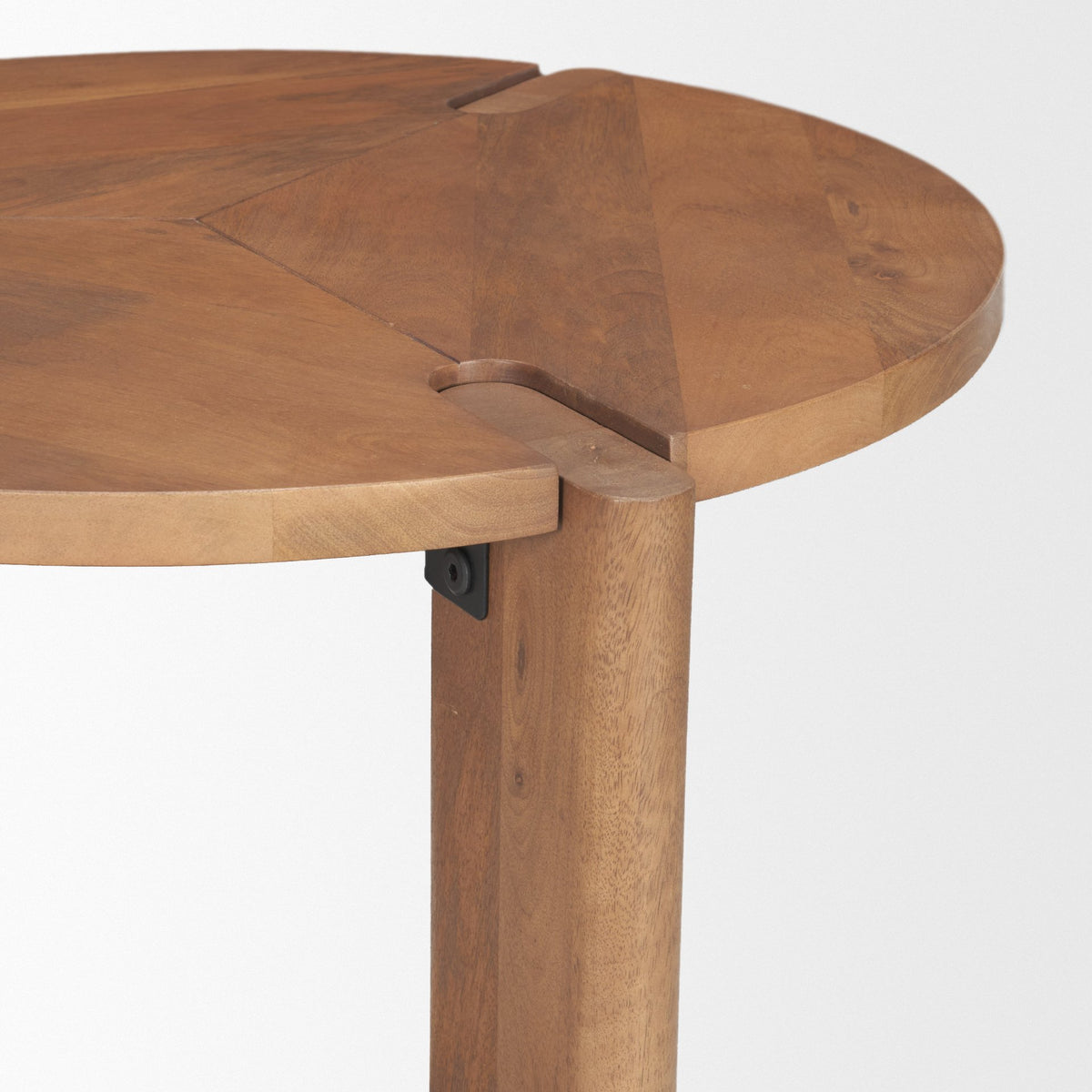 Hisako Mid Brown Open Round Accent Table