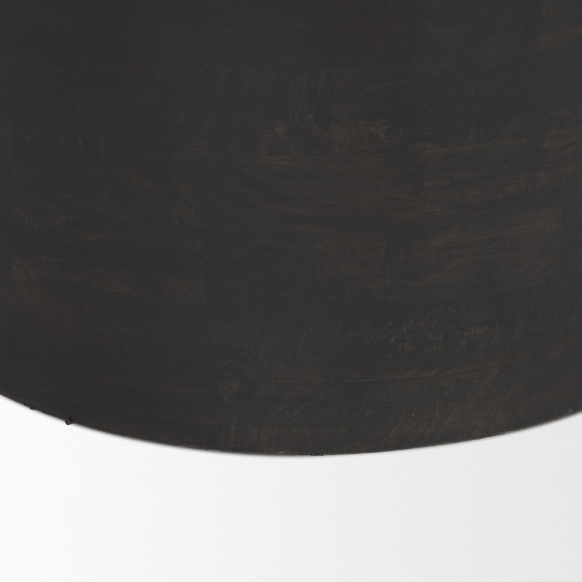 Rashama Dark Brown Wood Stacked Geometric Round Accent Table