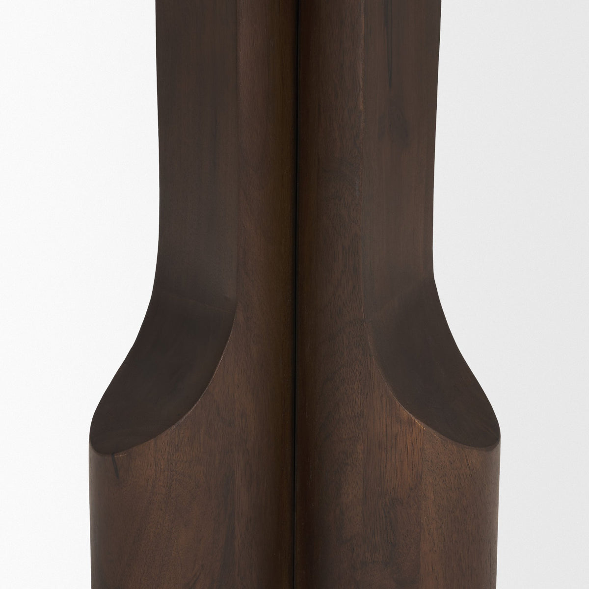 Cayson Dark Brown Sculptural Round Accent Table