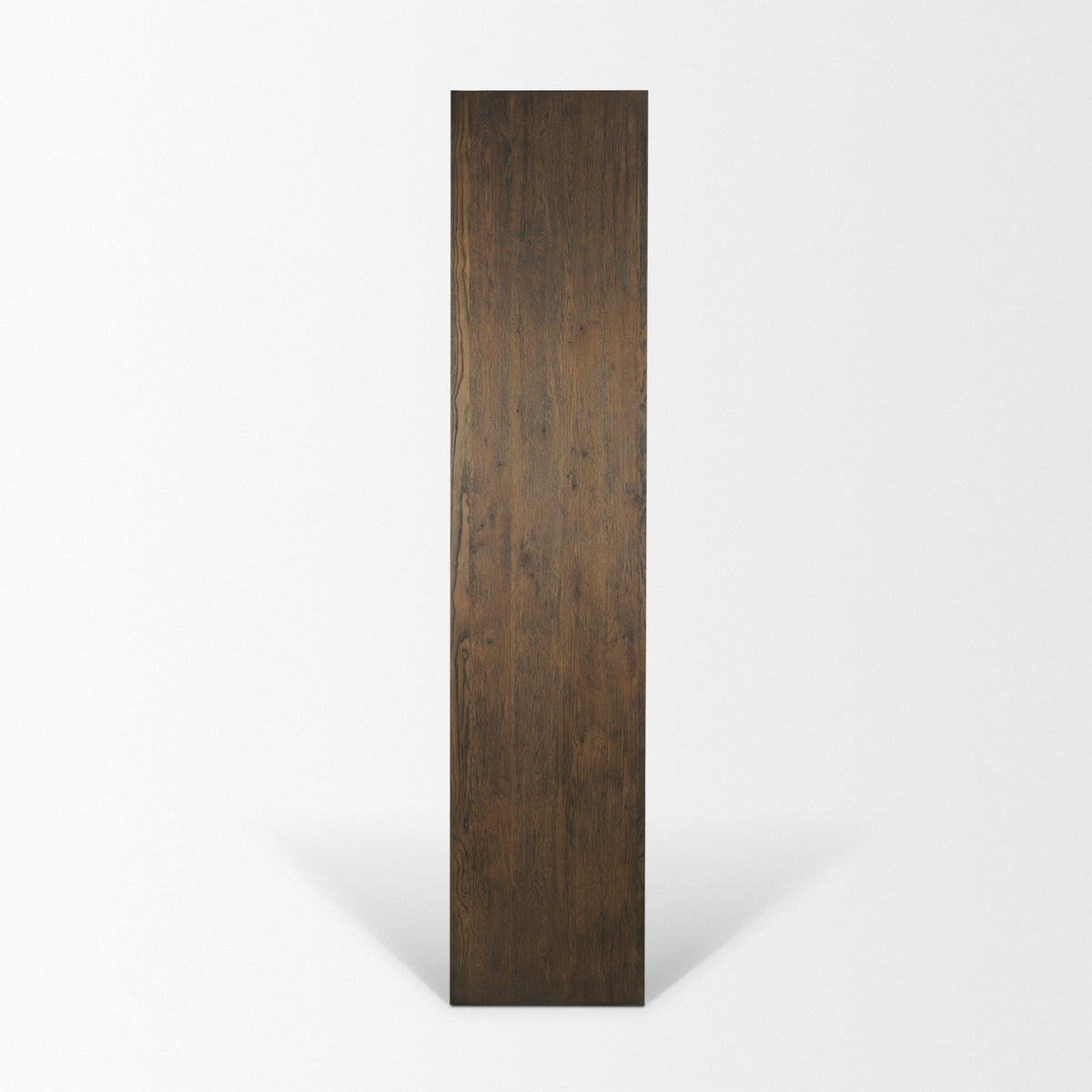 Belford 2‑Door Dark Brown Oak Wood Shelving Unit