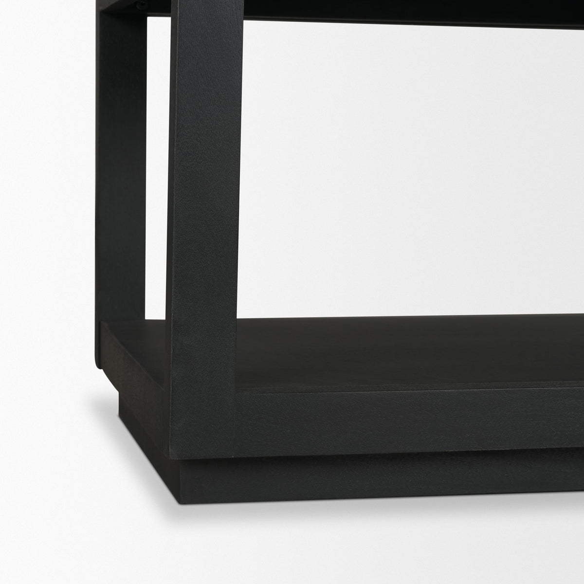 Bela 54 Inch Matte Black Solid Wood Arched Console Table