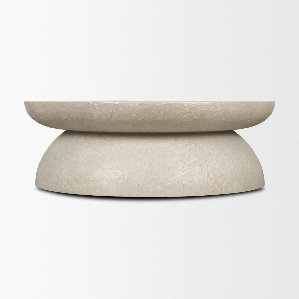 Mesa 48 Inch Round Stone Finish Coffee Table