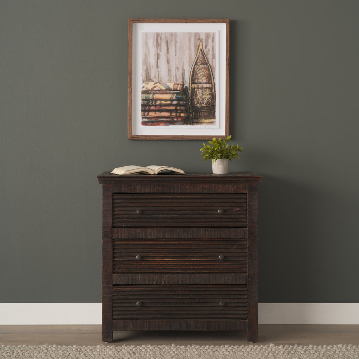 Rhett Reclaimed Wood 3 Drawer Cabinet