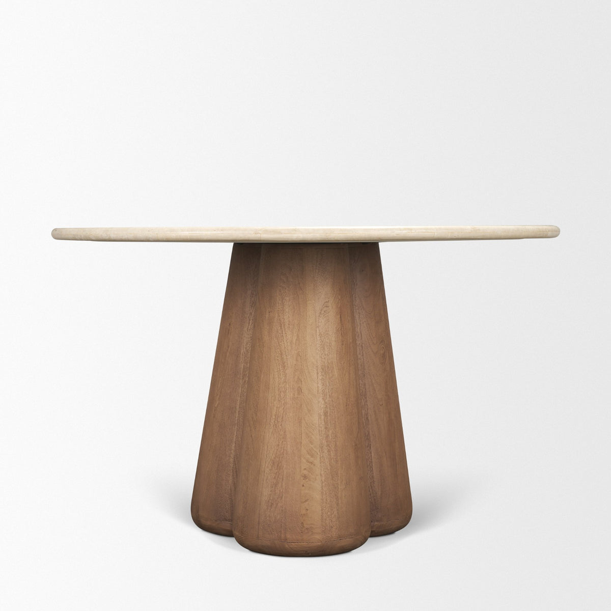 Marilyn 48 Inch Round Botticino Marble Dining Table
