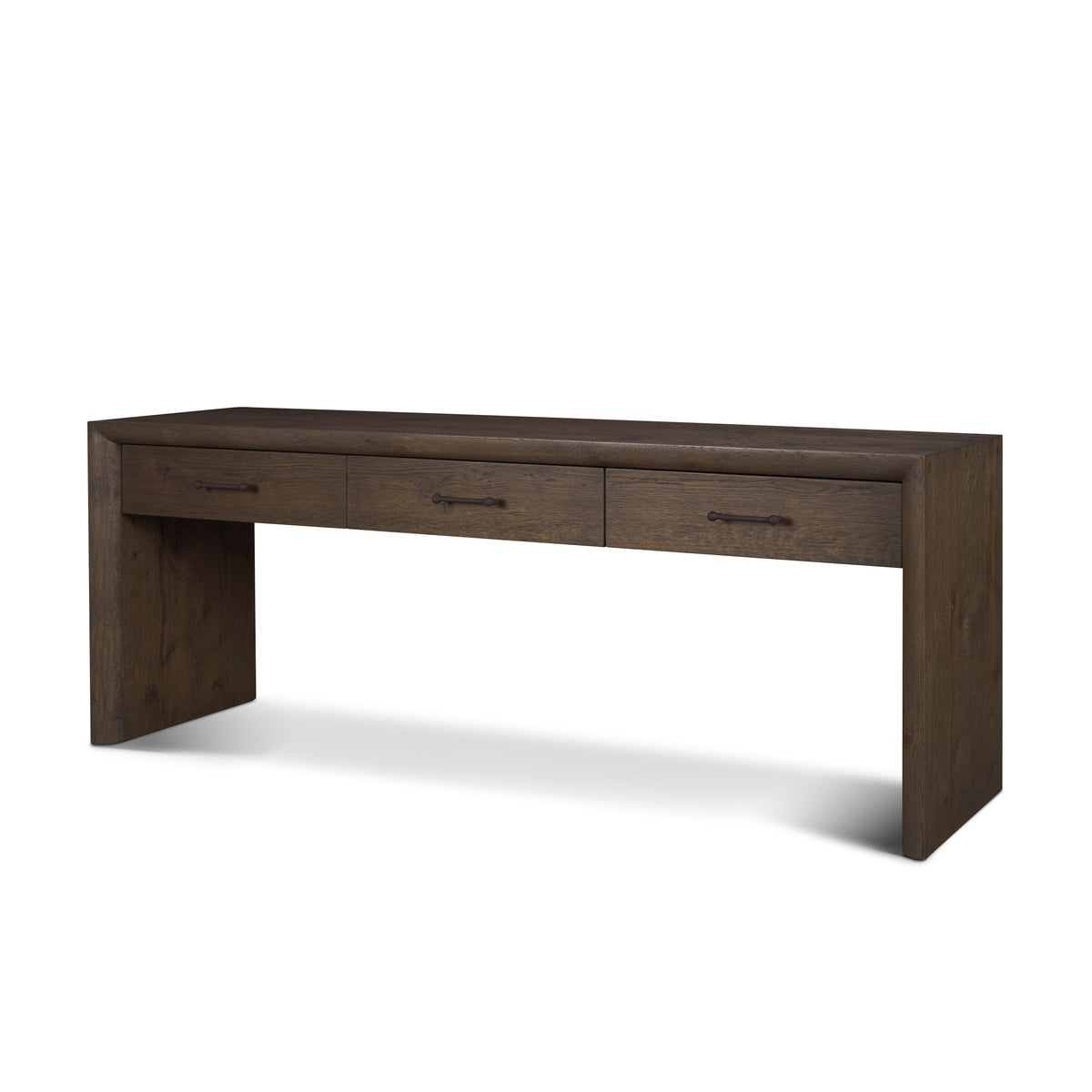 Belford 72" Dark Brown Oak Wood Console Table
