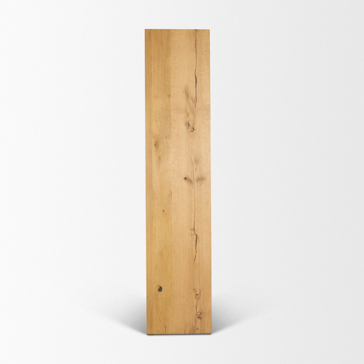 Belford 2‑Door Light Brown Oak Wood Shelving Unit