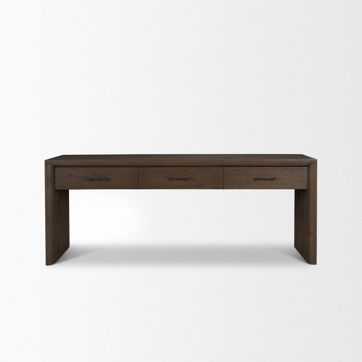 Belford 72" Dark Brown Oak Wood Console Table