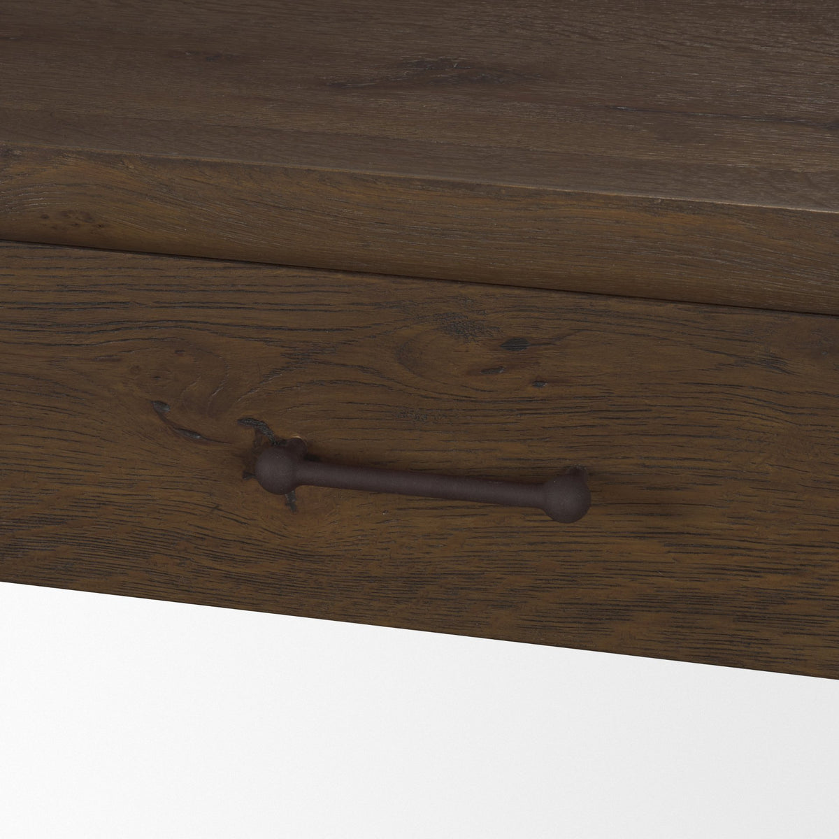 Belford 72" Dark Brown Oak Wood Console Table