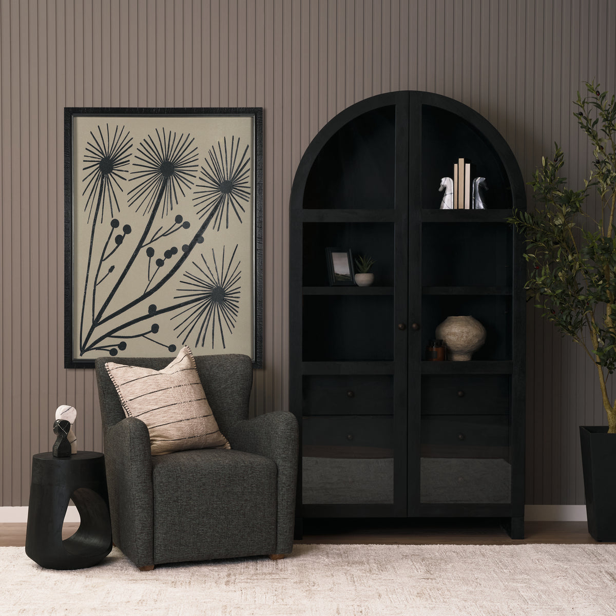 Cove Dark Brown Solid Mango Wood Side Table