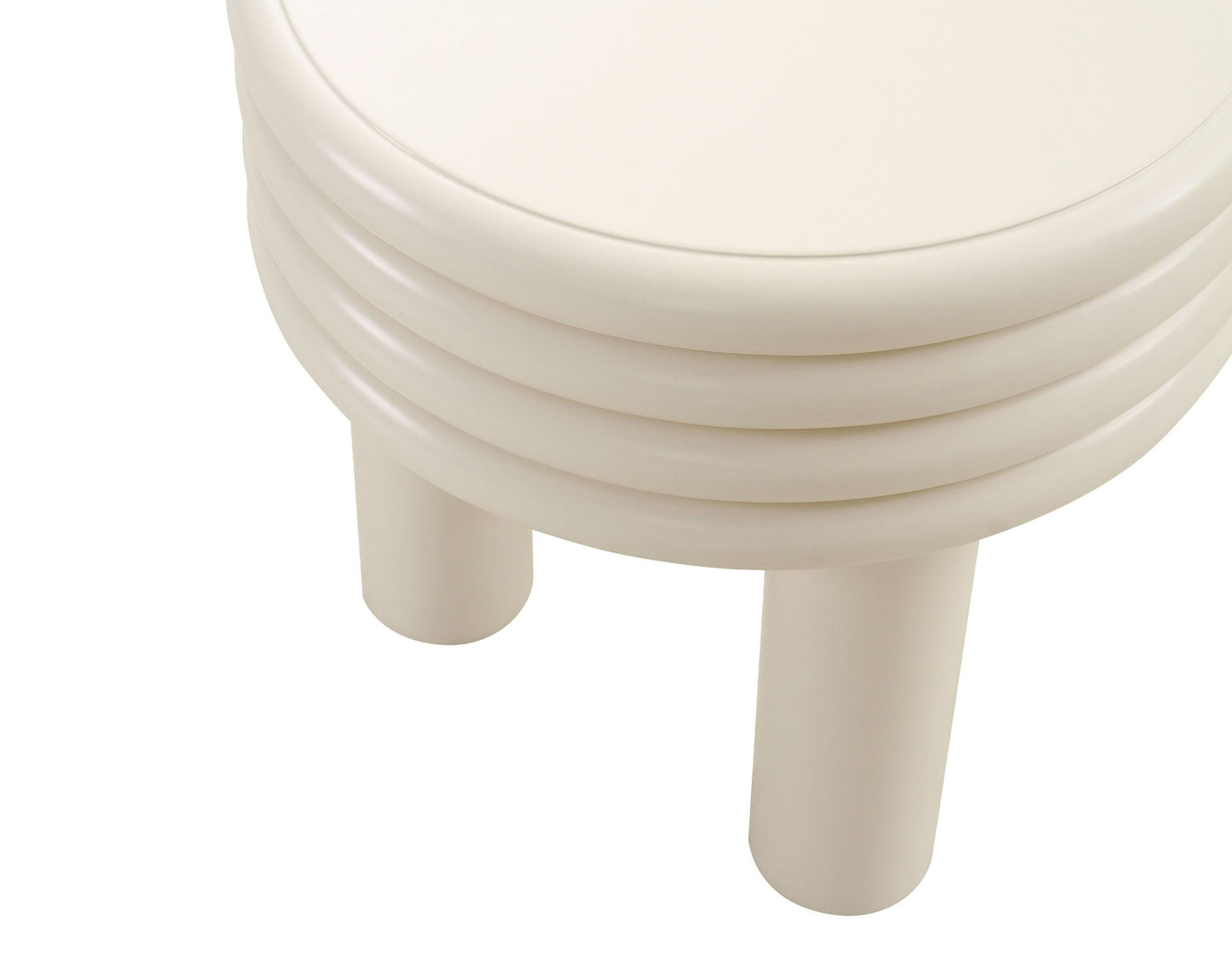 Modrest Townley - Contemporary White Round End Table