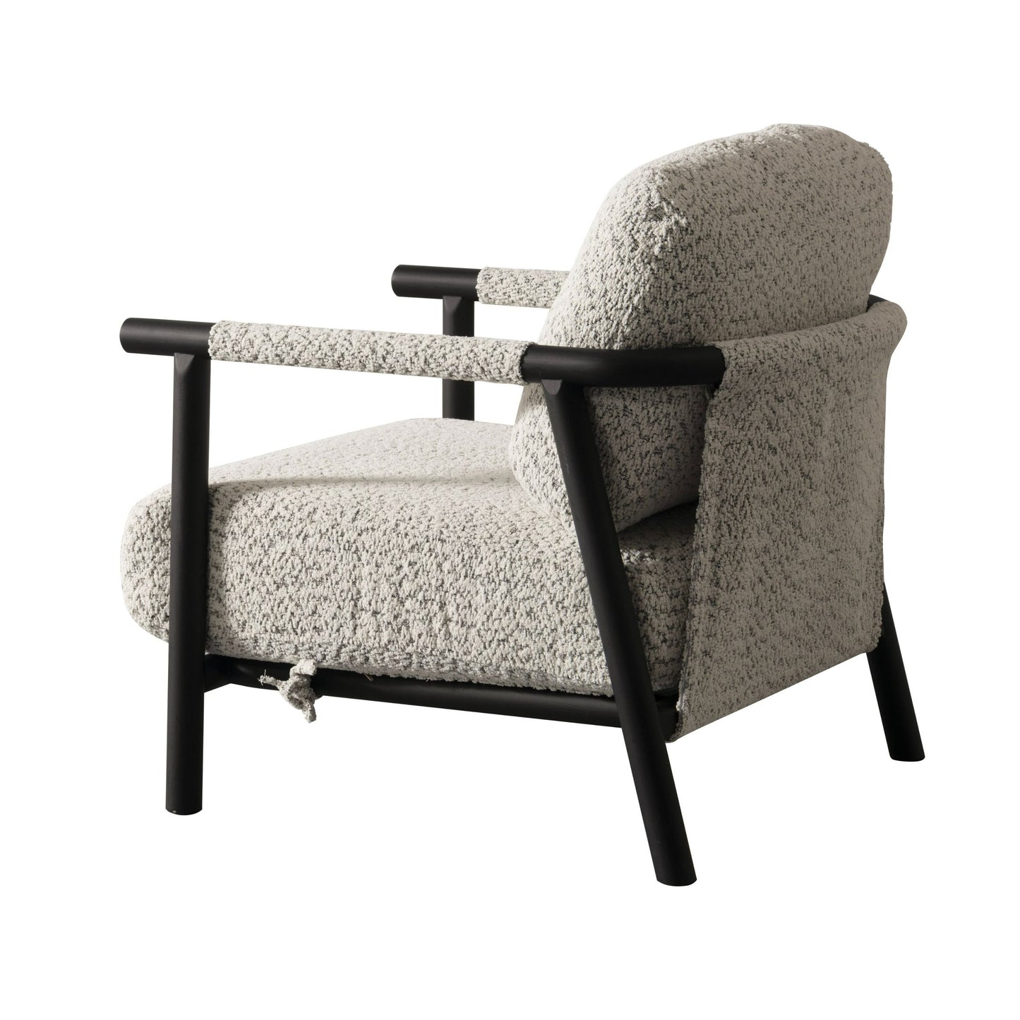 Modrest Balko Modern Grey Fabric and Black Accent Chair β A Stylish Blend of Contemporary Design and Comfort