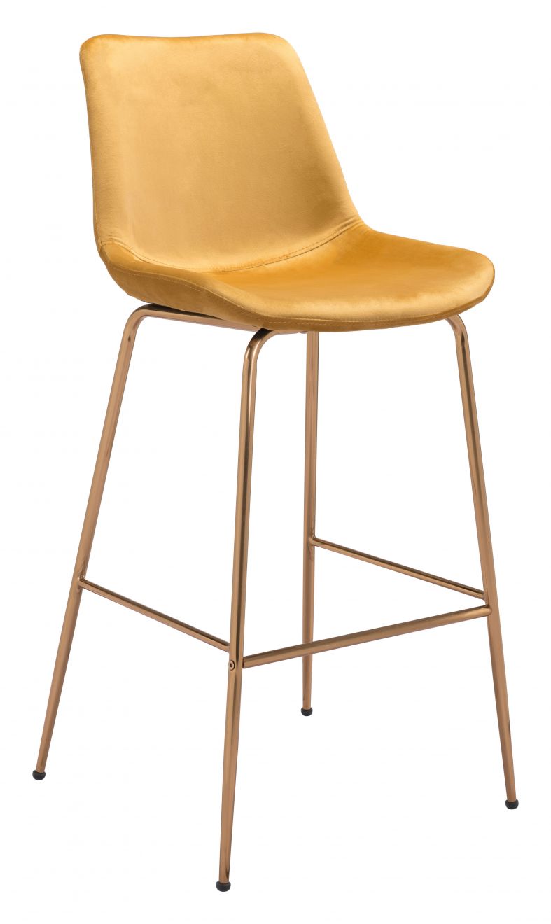 Tony Barstool in Red & Gold – Bold Modern Bar Seating with Glam Flair