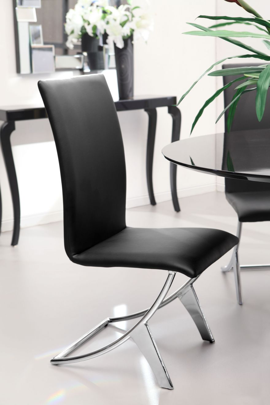 Delfin Dining Chair Black Set of 2