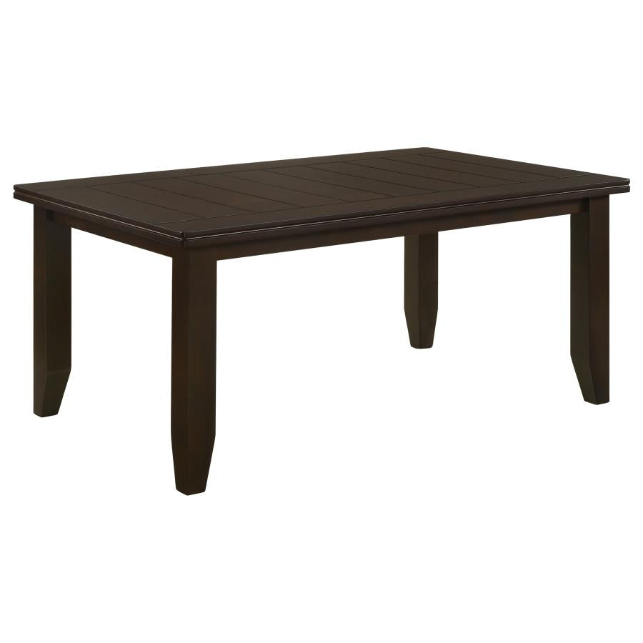 Dalila Dining Room Set β Cappuccino & Black Finish for Warm and Contemporary Dining Style