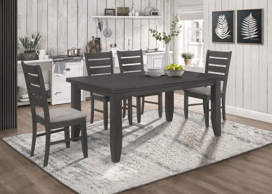 Dalila 5-Piece Rectangular Dining Set β Grey & Dark Grey for Modern and Sophisticated Dining Spaces
