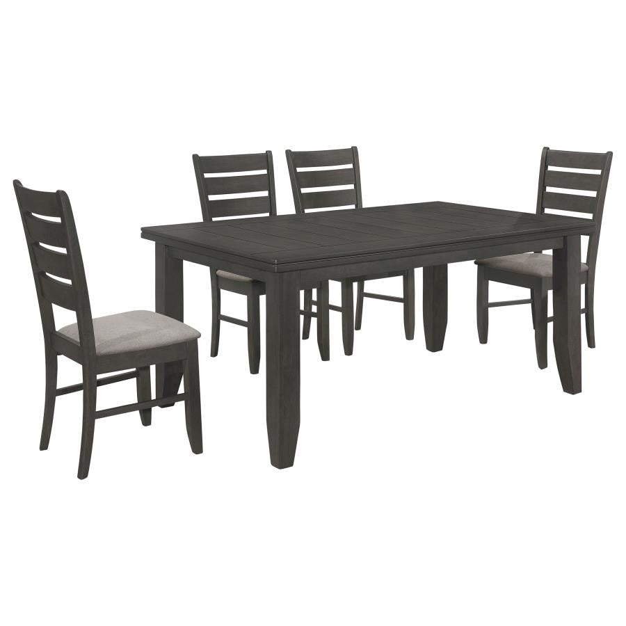 Dalila 5-Piece Rectangular Dining Set β Grey & Dark Grey for Modern and Sophisticated Dining Spaces