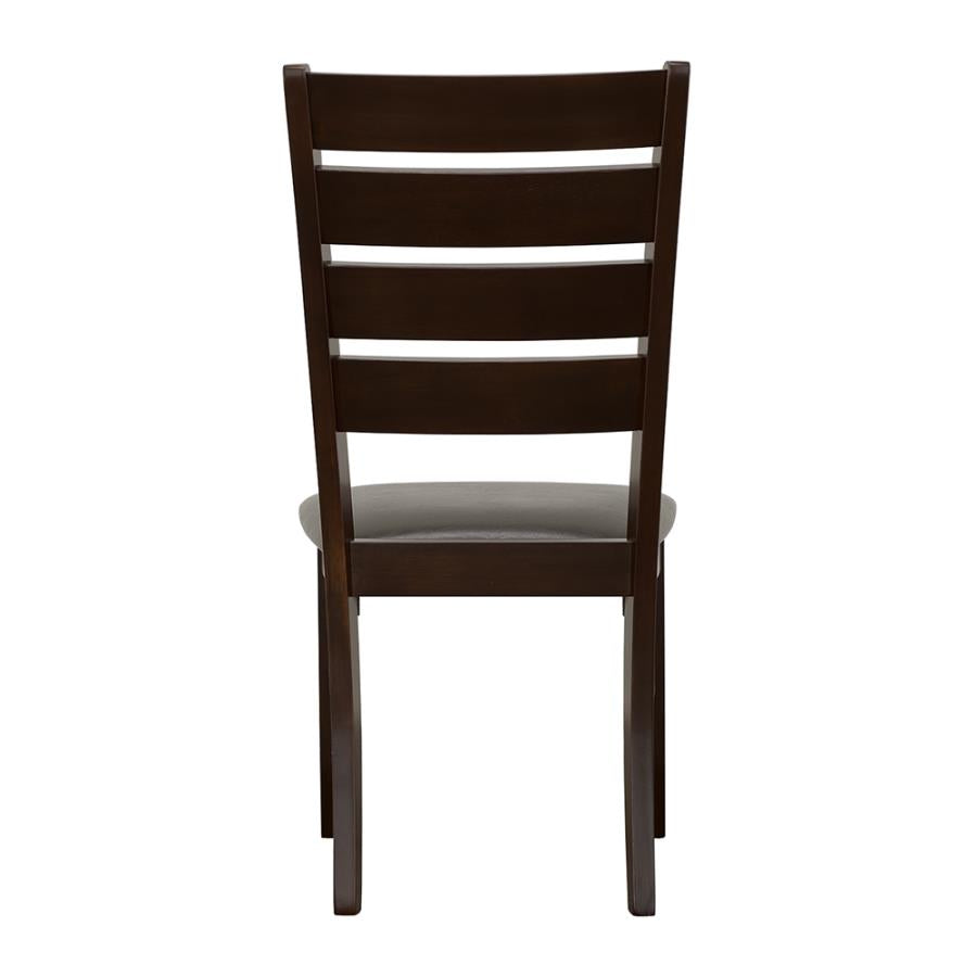 Dalila Wood Dining Side Chair in Cappuccino (Set of 2) - Classic and Durable Chairs for Elegant Dining Spaces