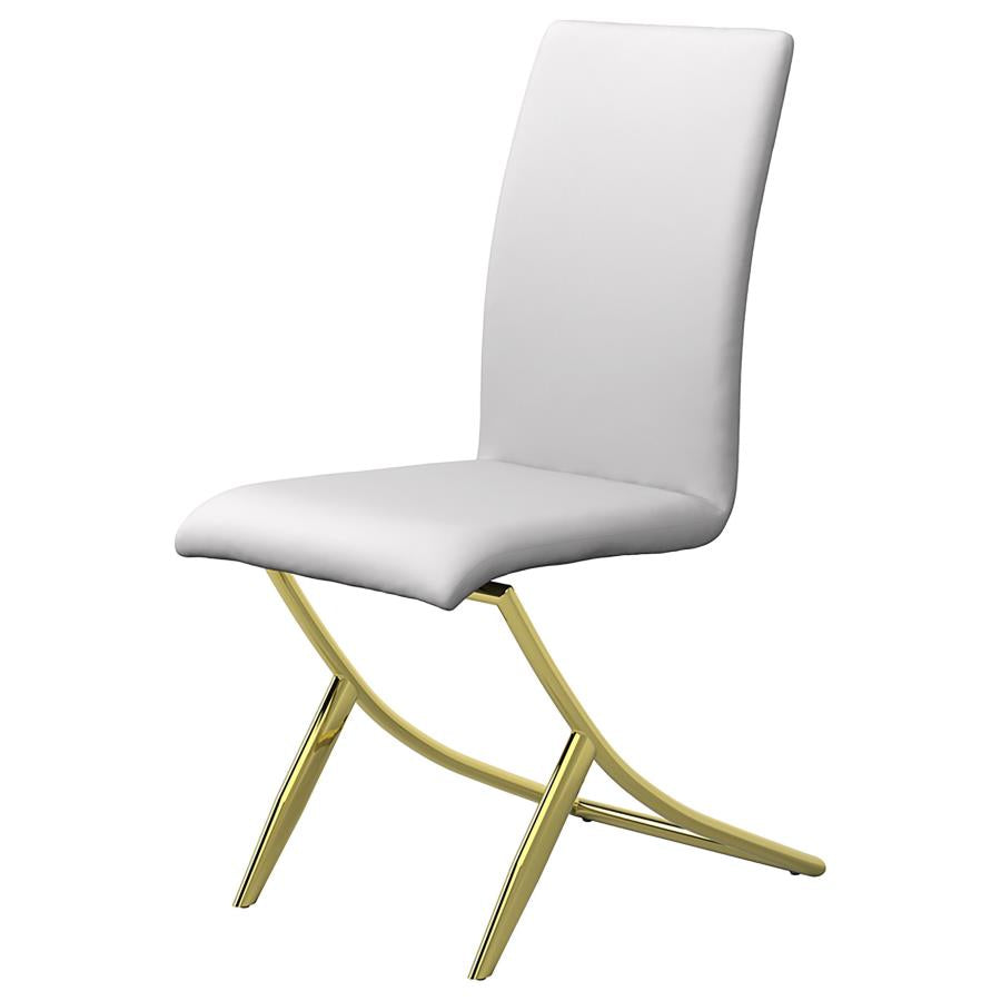 Chanel Upholstered Side Chairs White (Set of 4) β Elegant and Modern with Soft White Upholstery and Stylish Design for Any Dining Space