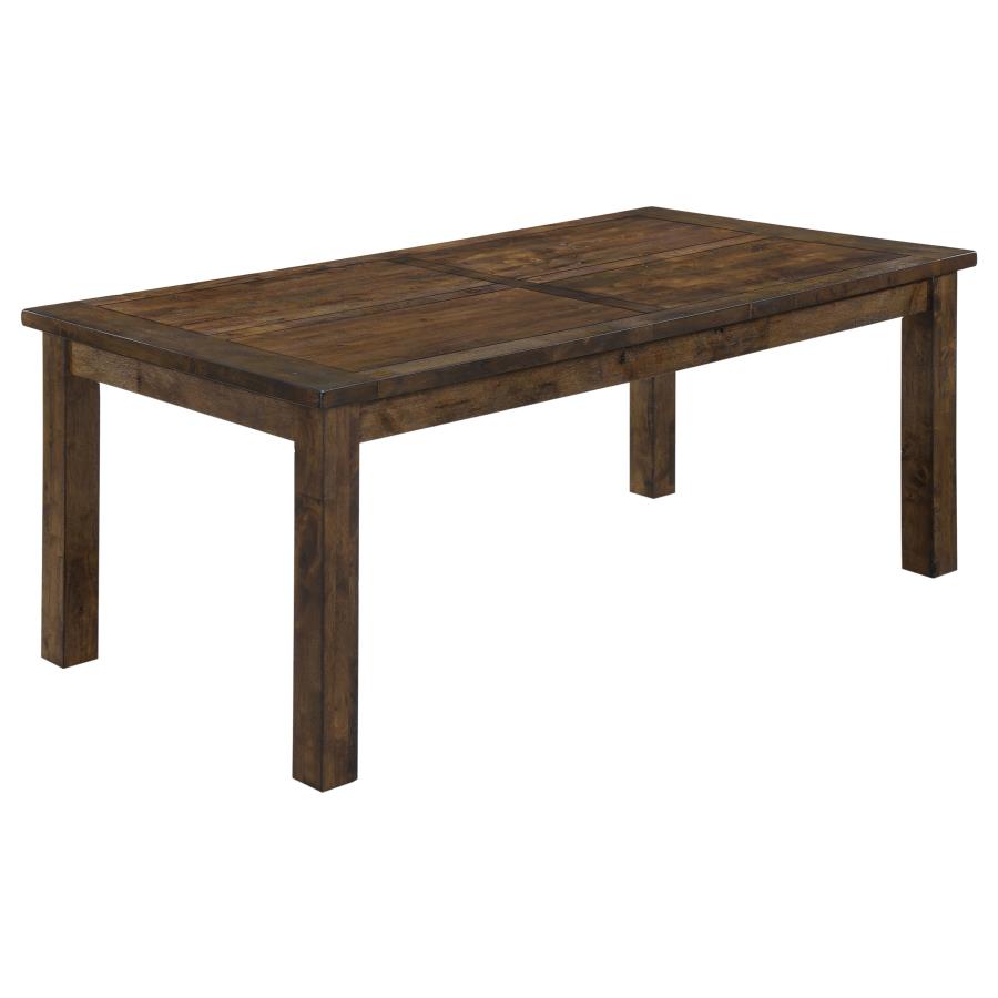 Coleman Rectangular Dining Table Rustic Golden Brown β Warm, Timeless Design with a Rich, Rustic Finish for Your Dining Space