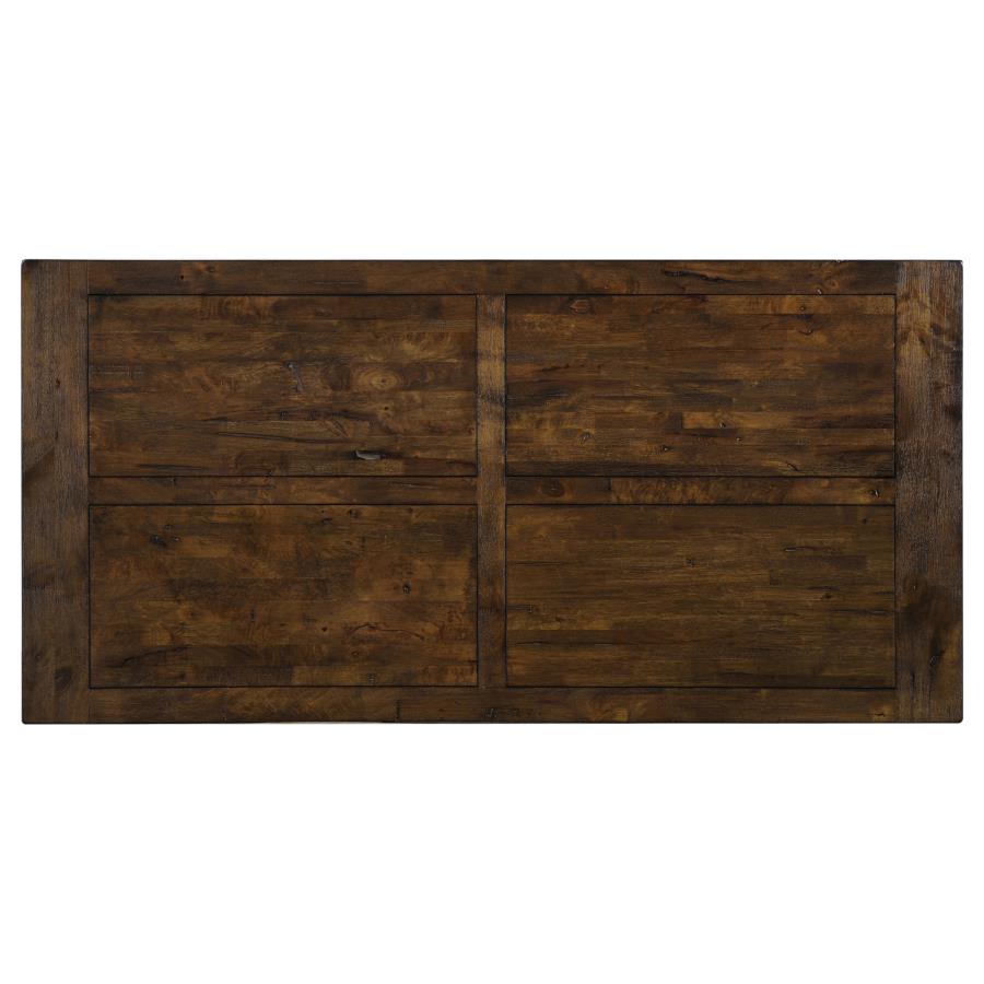 Coleman Rectangular Dining Table Rustic Golden Brown β Warm, Timeless Design with a Rich, Rustic Finish for Your Dining Space