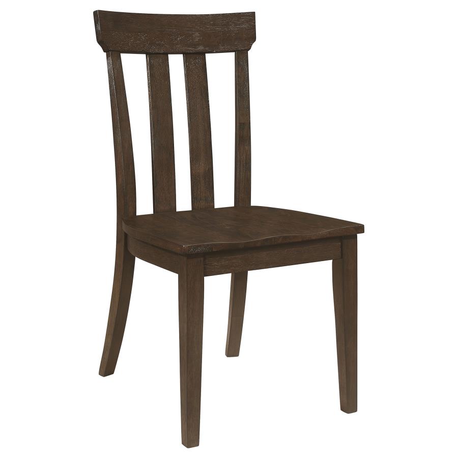 Reynolds 7-Piece Dining Set β Brown Oak Rectangular Table for Elegant and Timeless Dining