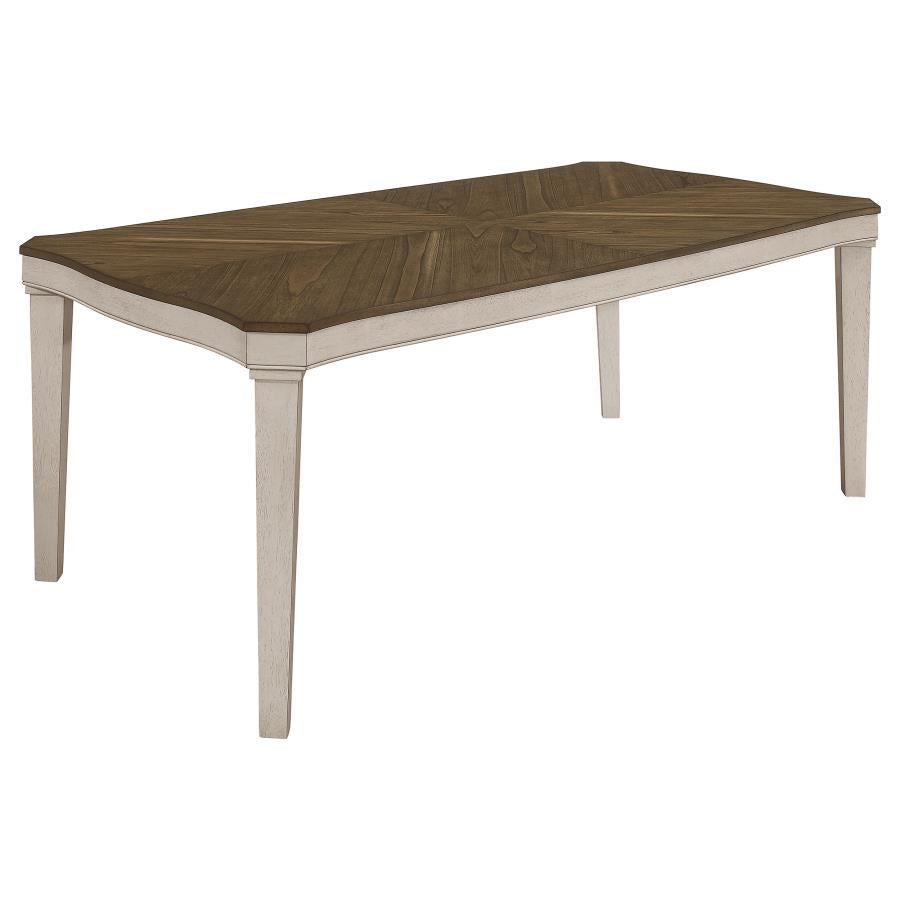 Ronnie Starburst Dining Table β Nutmeg & Rustic Cream for a Unique and Elegant Design