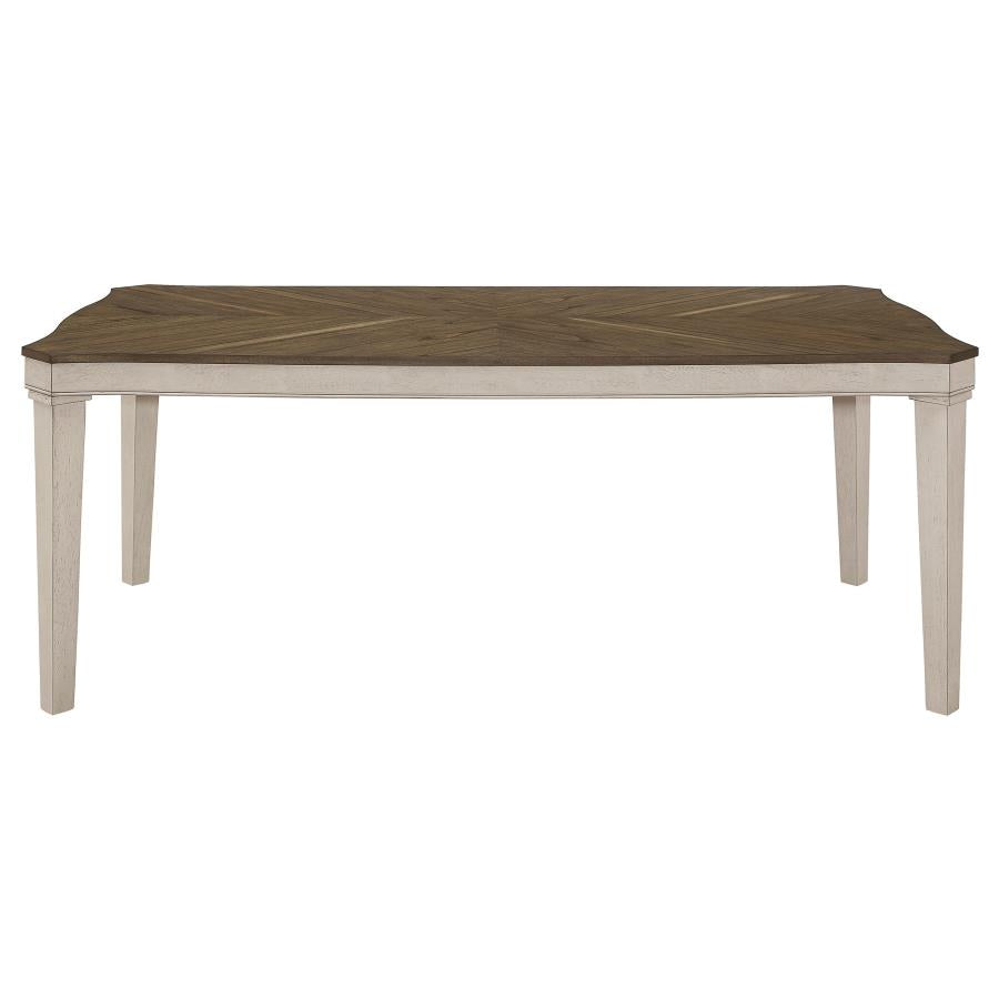 Ronnie Starburst Dining Table β Nutmeg & Rustic Cream for a Unique and Elegant Design