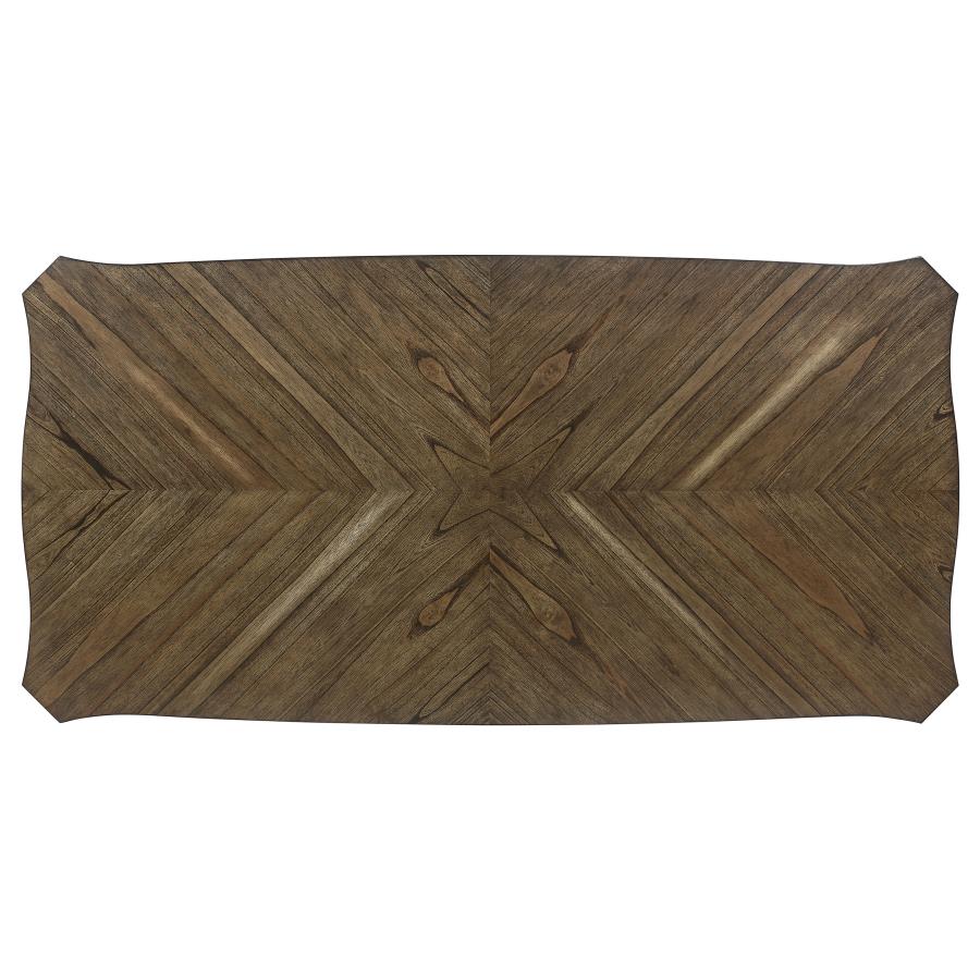 Ronnie Starburst Dining Table β Nutmeg & Rustic Cream for a Unique and Elegant Design