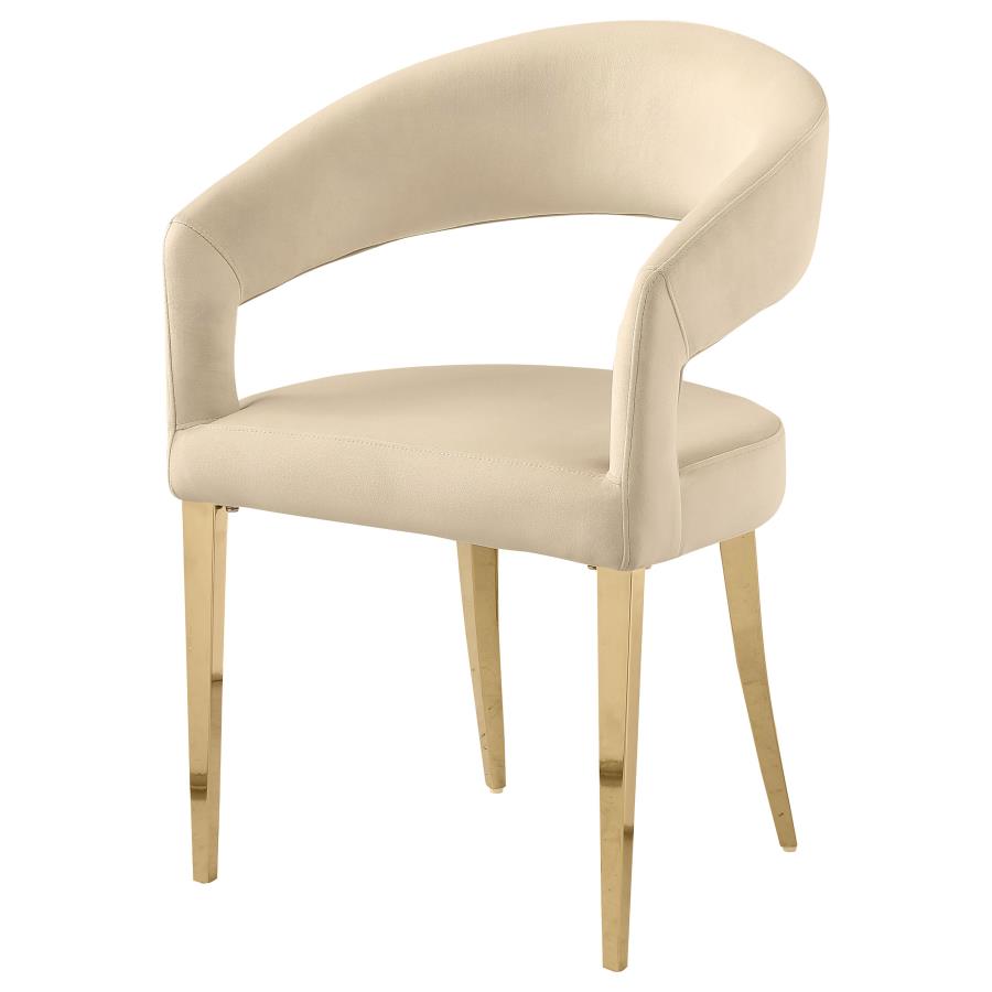 Galiano Velvet Upholstered Dining Arm Chair β Beige, Set of 2 for a Luxurious and Comfortable Dining Experience
