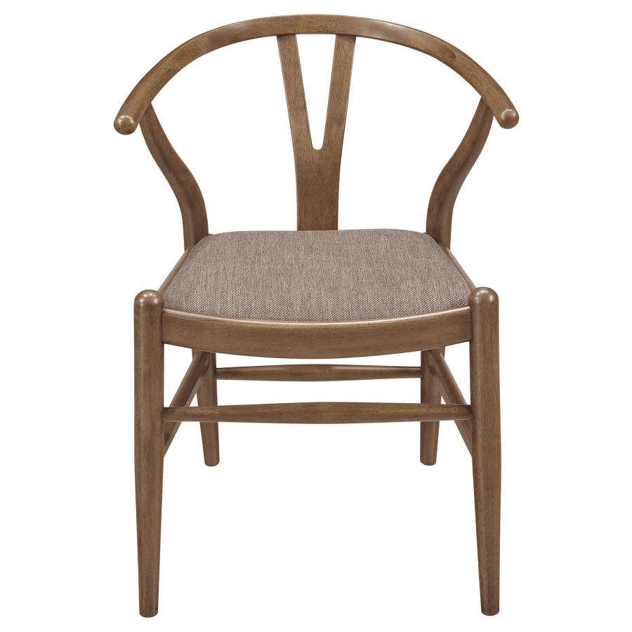 Set of 2 Dinah Wood Wishbone Dining Side Chairs – Walnut Finish | Modern Mid-Century Style