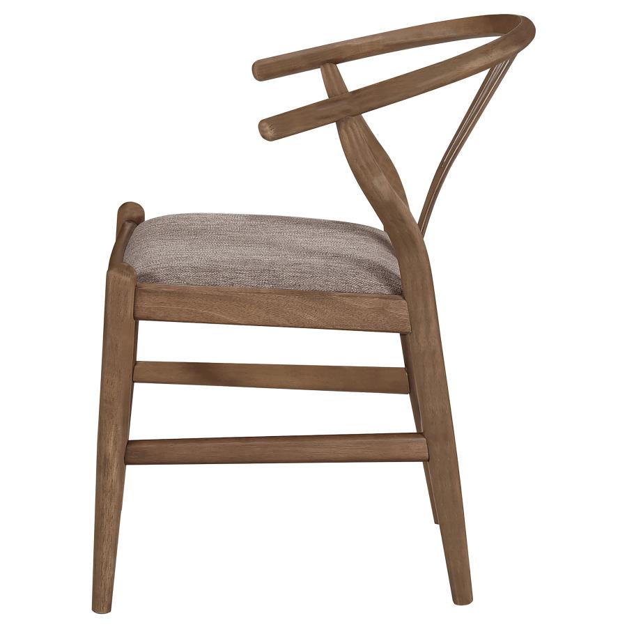 Set of 2 Dinah Wood Wishbone Dining Side Chairs – Walnut Finish | Modern Mid-Century Style
