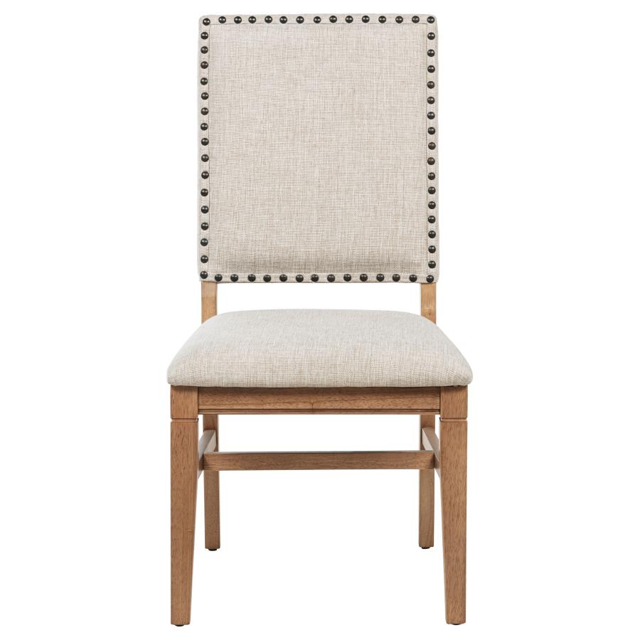 Middleton Upholstered Dining Side Chair Set of 2 – Beige Fabric Chairs for Dining Room